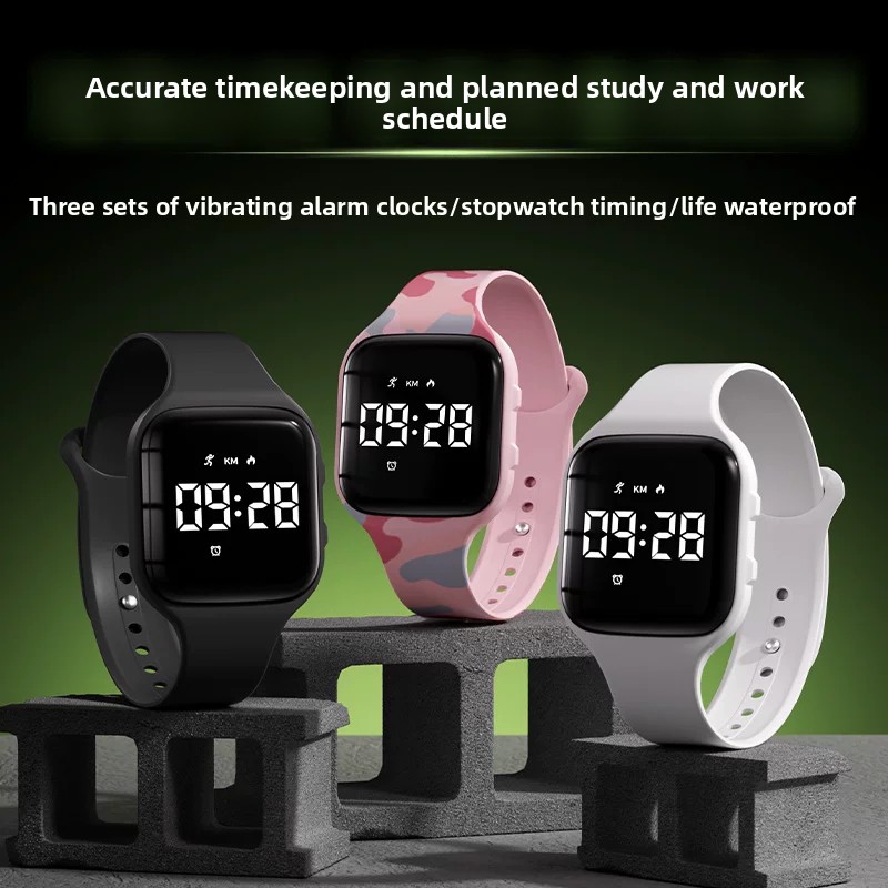 Running Watch - Çocuklar için LED Dijital, Sessiz Titreşimli