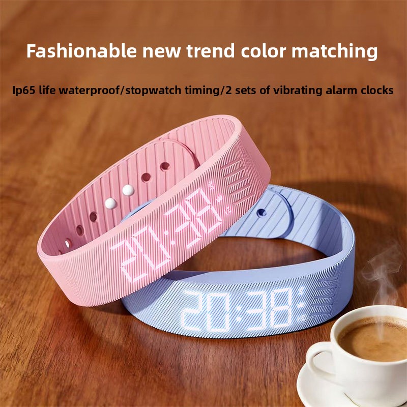 Running Watch - LED Dijital Çalar Saatli Saat Ayarlanabilir