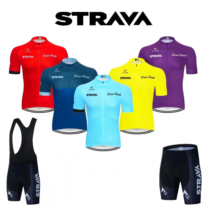 Race Bib - Strava Bisiklet Forması Seti Yazlık Bisiklet