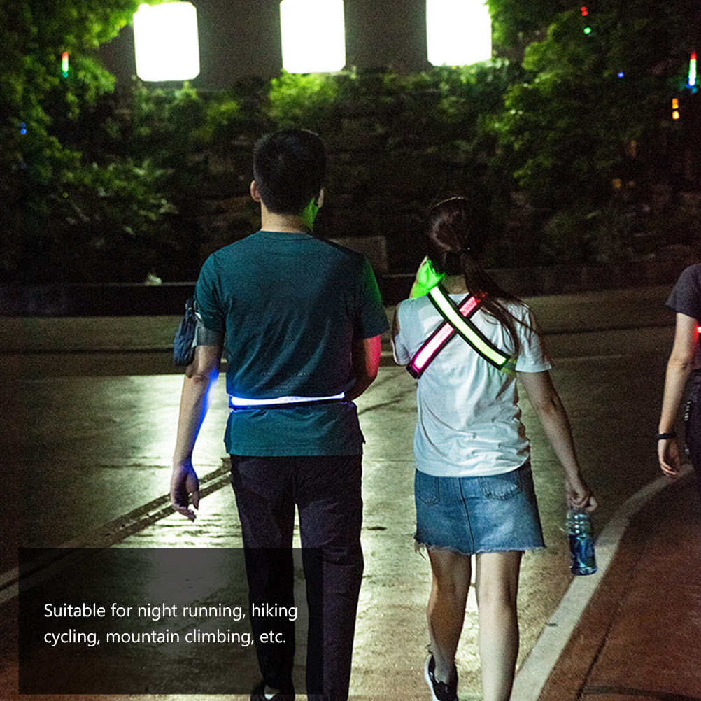 Running Visibility Gear - LED Yansıtıcı Koşu Kemeri, Şarj Edilebilir,